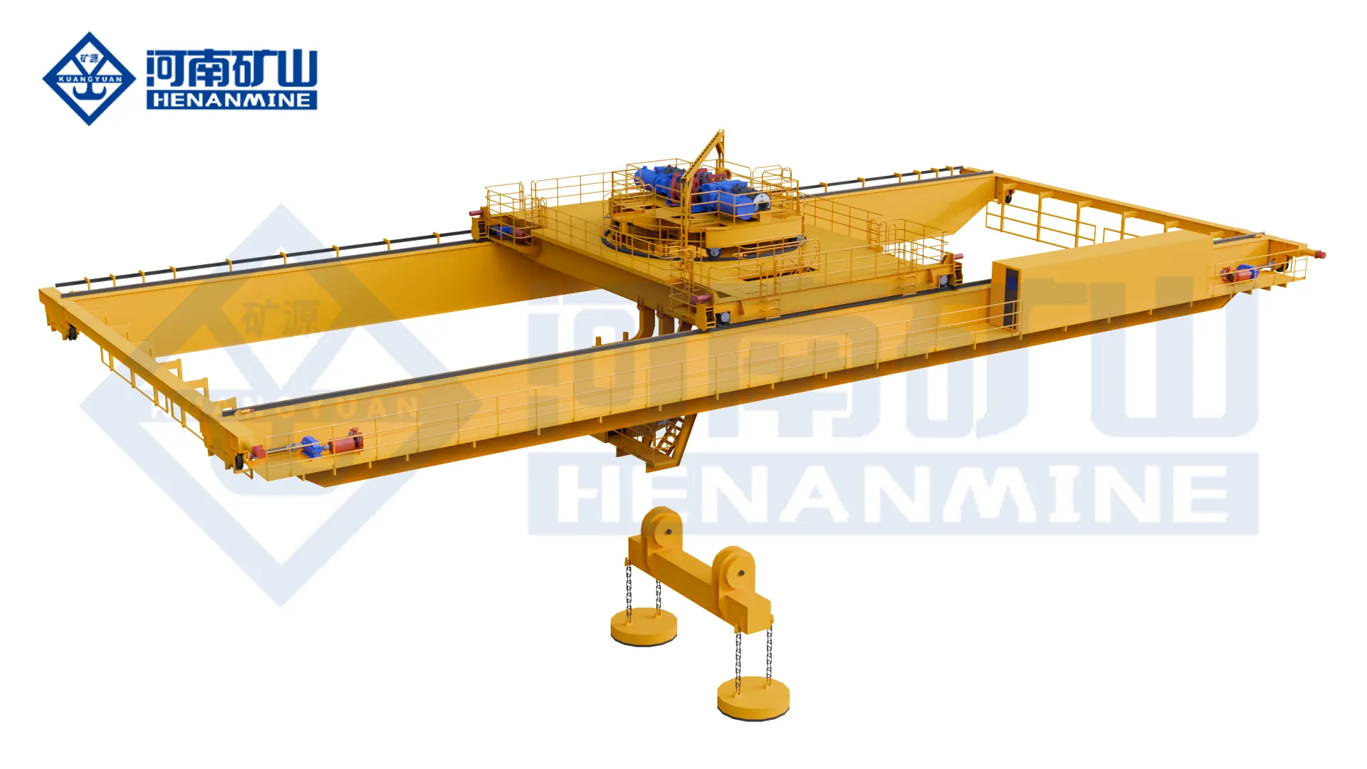 Upper-Rotating Electromagnetic Spreader Beam Overhead Crane