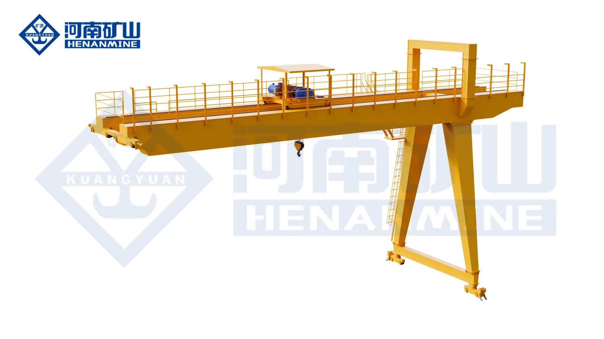 Double-Girder Electric Hoist Semi-Gantry Crane