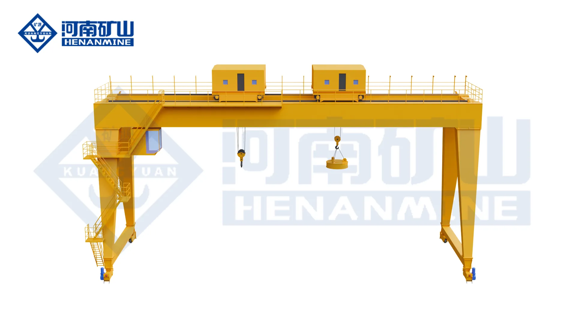 Double-Trolley Electromagnetic & Hook Dual-Purpose Gantry Crane