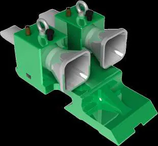 Twin-tube exit sliding guide